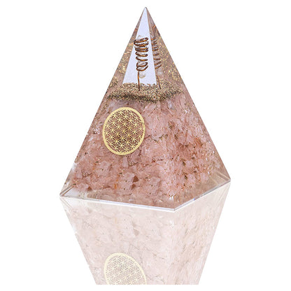 Orgonite Rose Quartz Nubian Pyramid